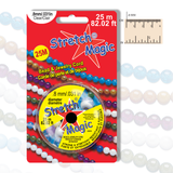 Stretch Magic Elastic Bead Cord, 0.8mm x 25m Bulk Spool, 3 Color Options, Seed Bead Jewelry, Thin Stretch Bracelets, Friendship Bracelets