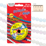 Stretch Magic Elastic Bead Cord, 0.8mm x 25m Bulk Spool, 3 Color Options, Seed Bead Jewelry, Thin Stretch Bracelets, Friendship Bracelets