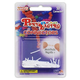 Pony Bead Lacing Connectors, Plastic, 50-Pack, Lanyard Finishing, Keychain Loops, Rexlace Projects, Friendship Bracelets