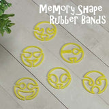 Emoji Memory Shape Rubber Bands, Assorted Designs, Friendship Bracelets, Charm Accessories, Kids Crafts