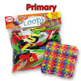 Polyester Loom Loops, 16 oz or 250-Count Packs, 4 Color Assortments, Potholder Loom, Kids Weaving, Jewelry Crafts