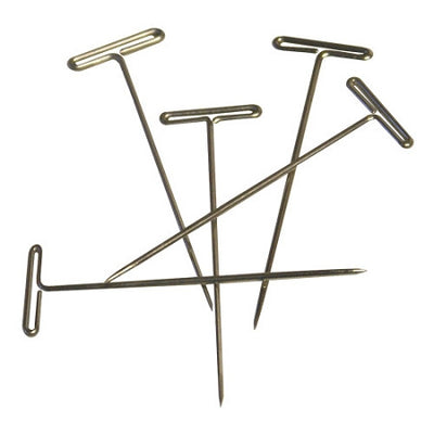Steel T-Pins, 35-Count, Metal, Macrame Blocking and Board Pinning, Fiber Art Pattern Work, Home Decor Projects