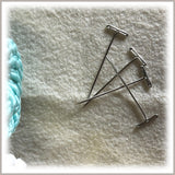 Steel T-Pins, 35-Count, Metal, Macrame Blocking and Board Pinning, Fiber Art Pattern Work, Home Decor Projects
