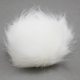 Faux Fur Snap Poms, 3 Color Options (White, Black, Grey), Hat Accessories, Bag Charms, DIY Fashion Crafts